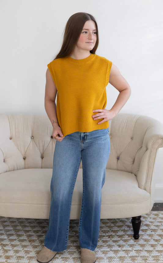 Mustard Knit Top