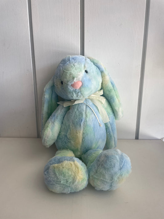 Tie-Dye Plush Bunny - Large Blue