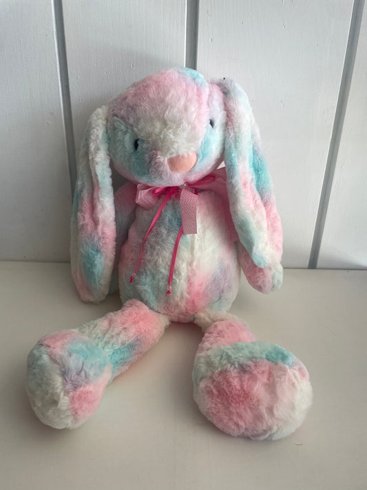 Tie-Dye Plush Bunny - Large Pink