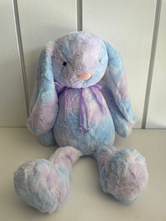 Tie-Dye Plush Bunny - XL Purple