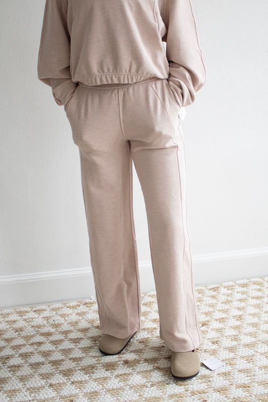 Scuba MR Wide-Leg Pant *Waffle - Mink Berry