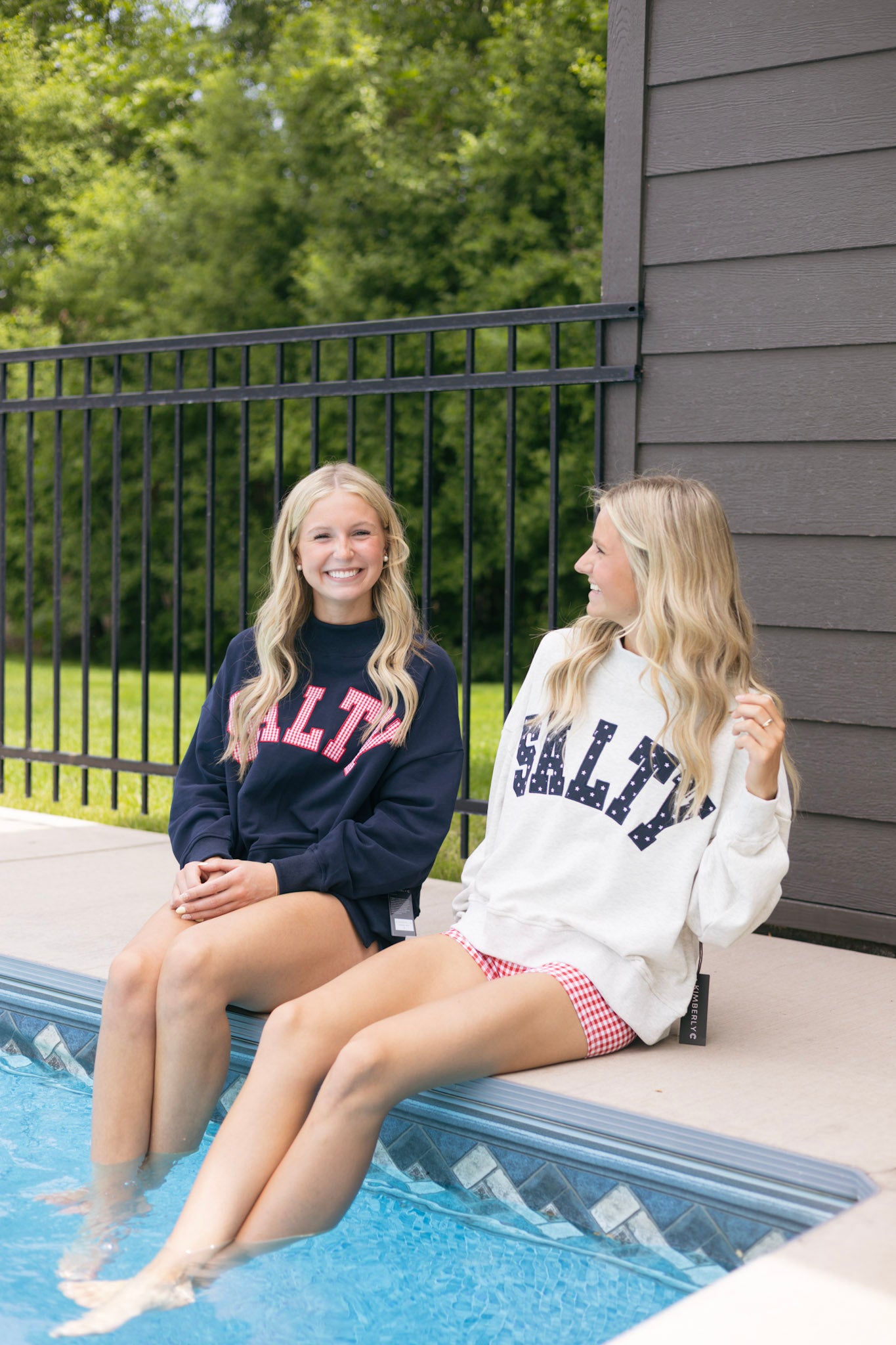 Navy Salty Oversized Mock Neck Sweatshirt