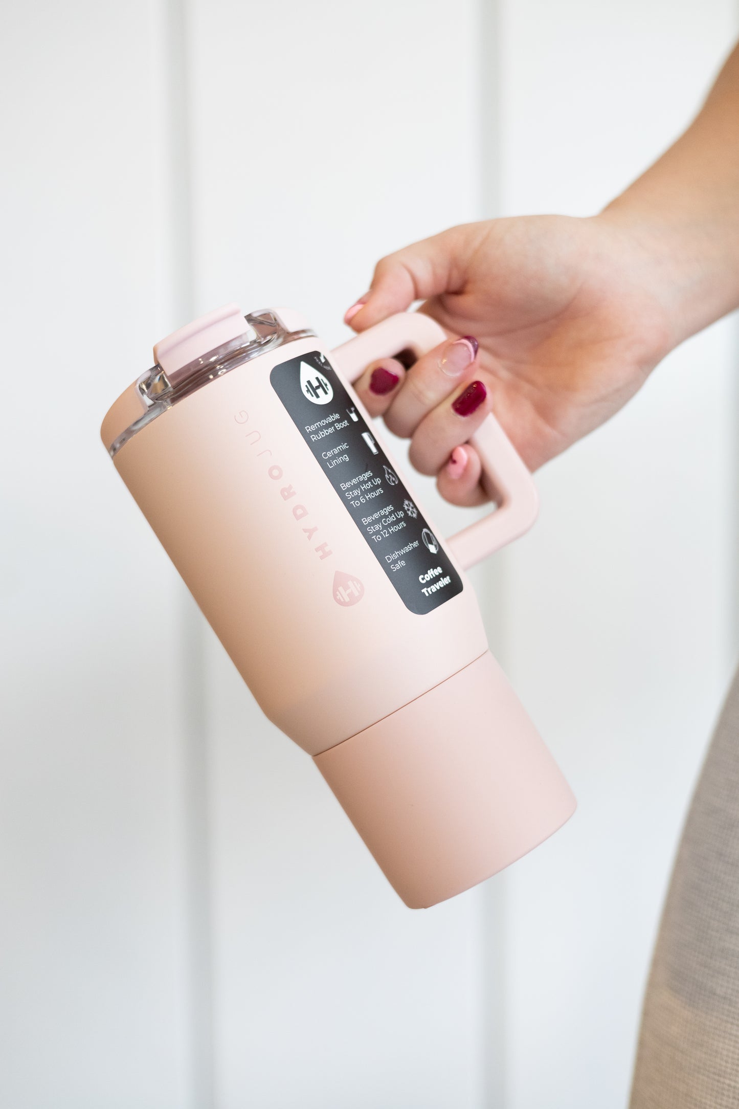 Dusty Rose HydroJug 20 oz Traveler Coffee Mug
