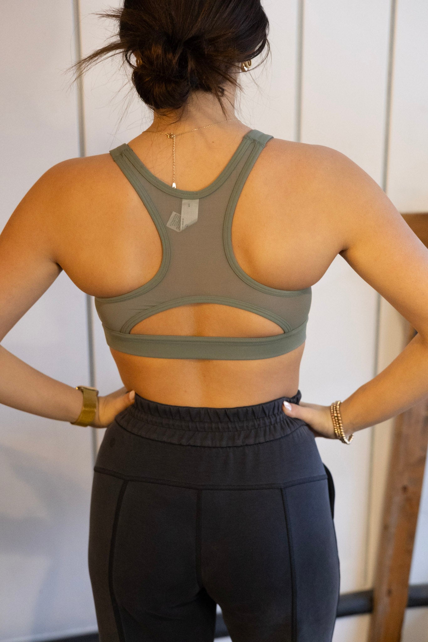 Wunder Train Mesh Bra - Willow Leaf