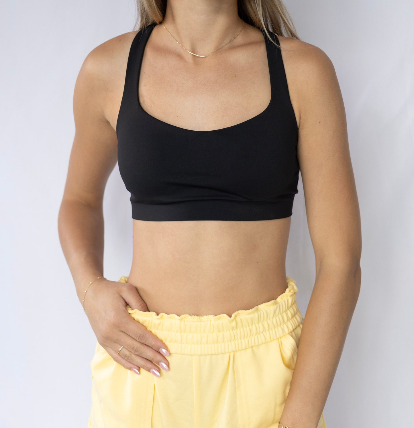 FlexyFlex Strappy Yoga Bra - Black
