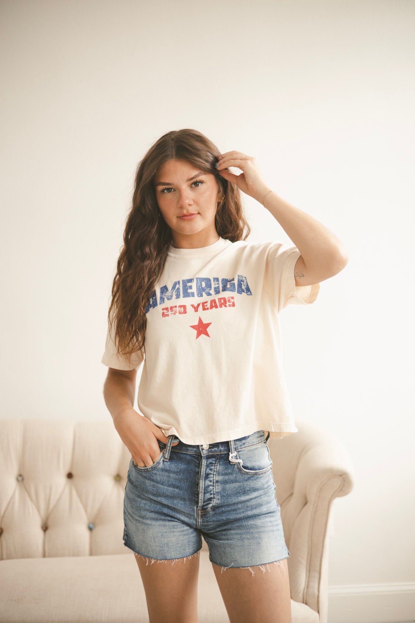 America 250 Years Tee - Cream