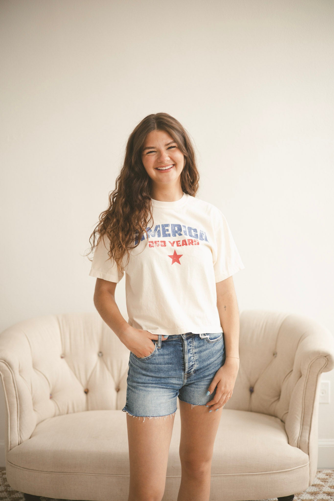 America 250 Years Tee - Cream