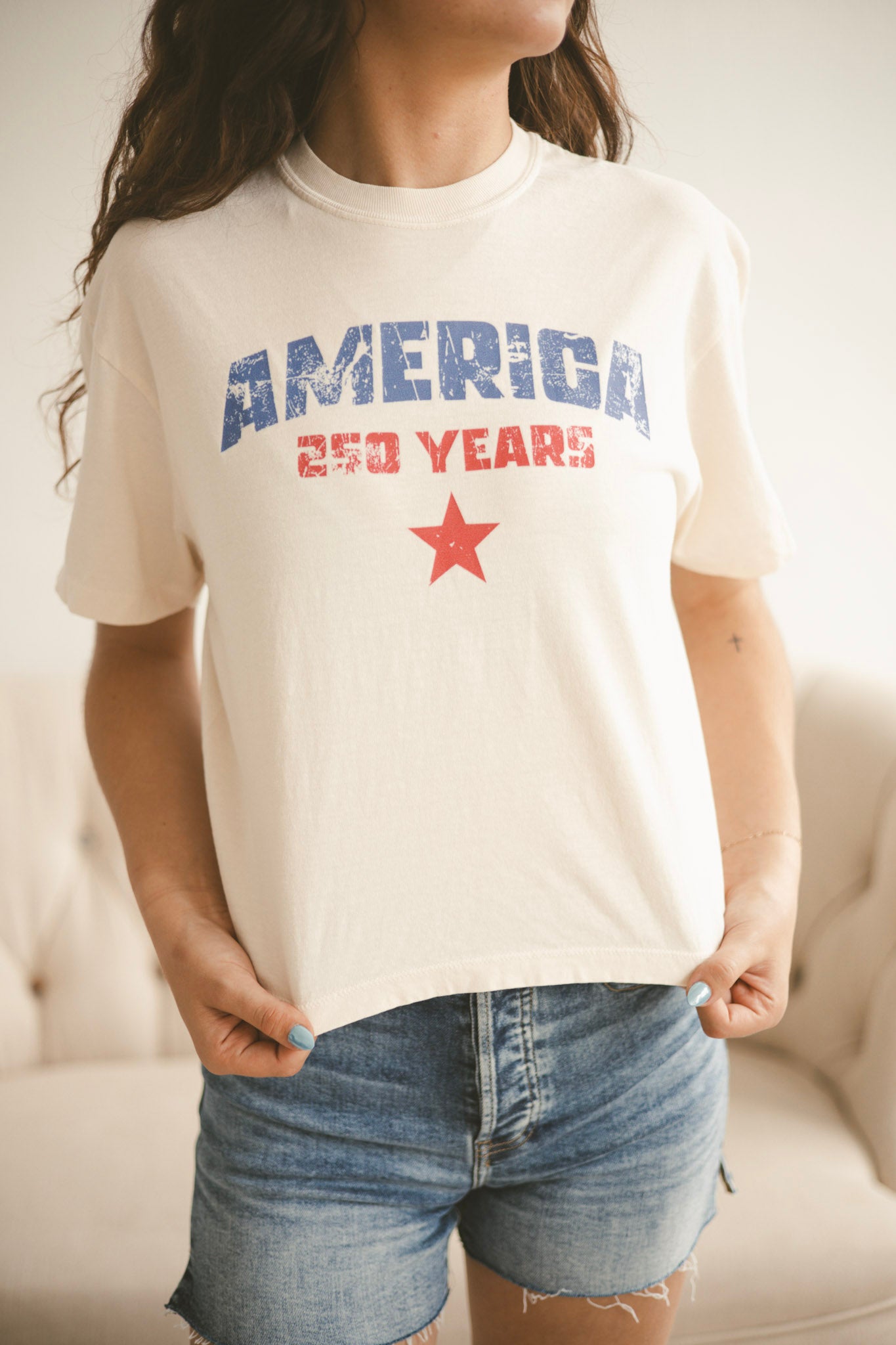 America 250 Years Tee - Cream