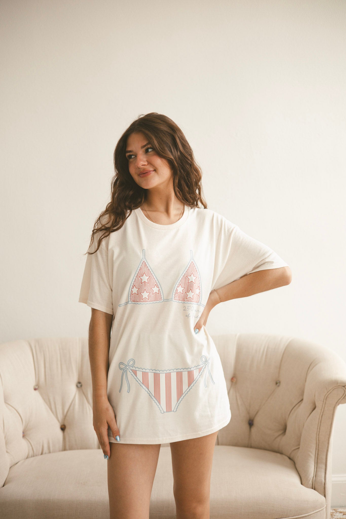 Full Body Bikini Tee - Cream