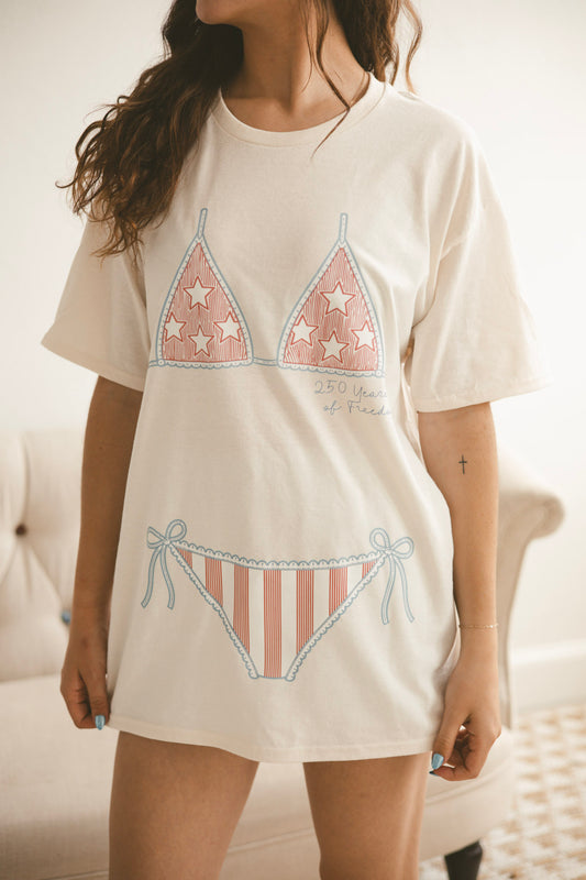 Full Body Bikini Tee - Cream