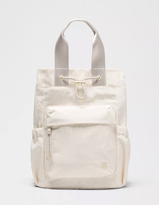 Convertible Bucket Bag *Small - Ivory/Khaki/Gold