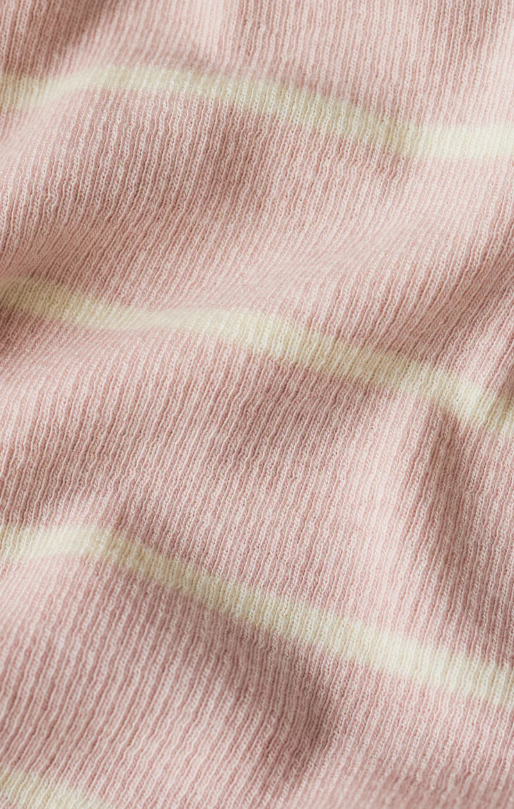 Ferris Henley Striped Top - Washed Pink