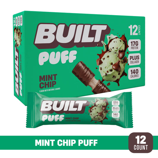 BUILT Puff Protein Bars - Mint Chip