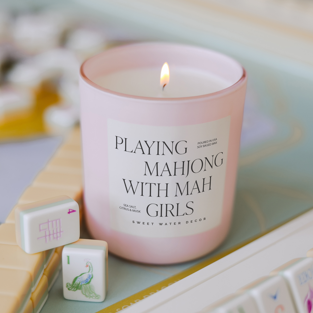 Playing Mahjong with Mah Girls 15oz Soy Candle