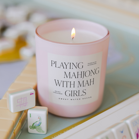 Playing Mahjong with Mah Girls 15oz Soy Candle
