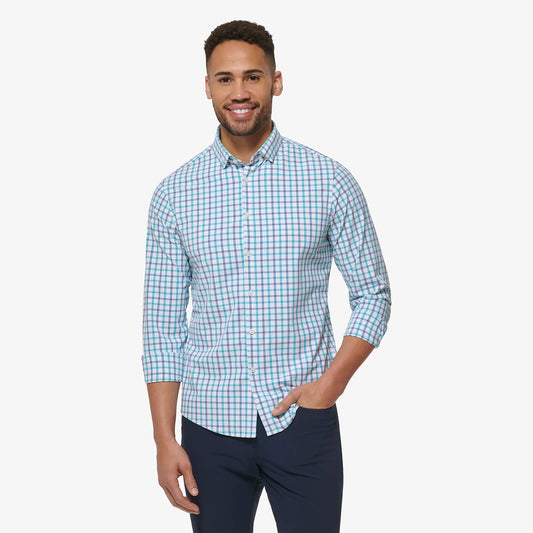 Leeward LS - White Windowpane