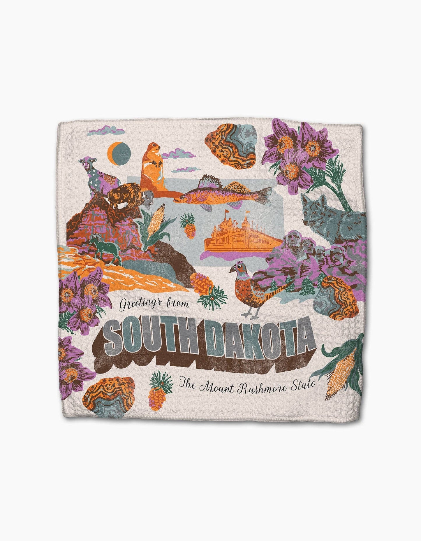 Greetings From South Dakota Dishcloth Set