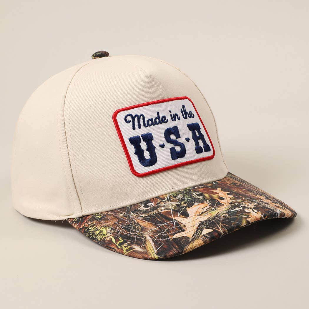 Made in the USA Patch Camo Trucker Hat