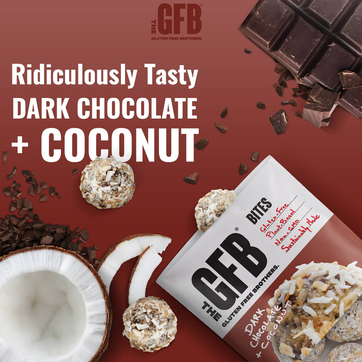 Dark Chocolate Coconut Protein Bites