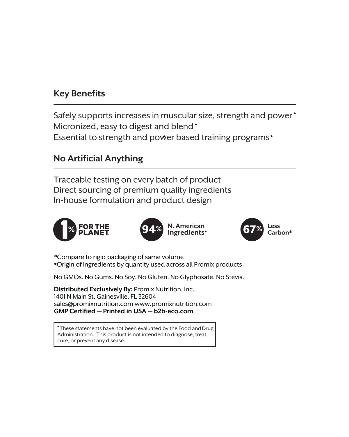 Non-GMO Creatine: 30ct