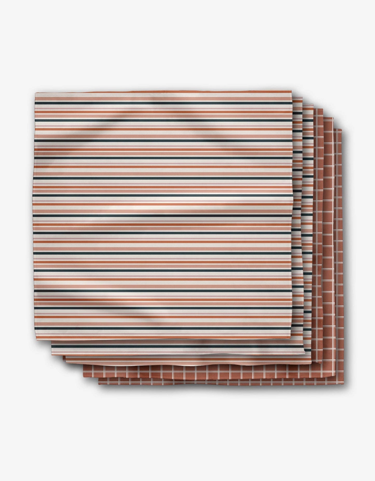 Striped Harvest Dinner Napkin Set