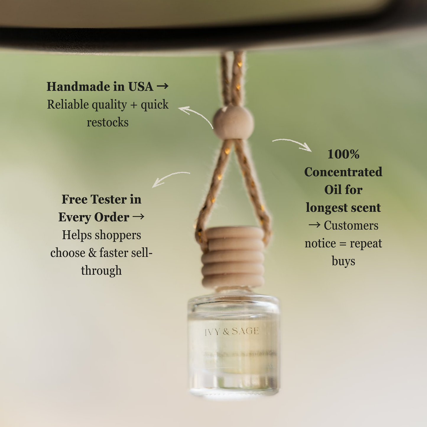 Honey & Almond Car Diffuser – Warm & Sweet