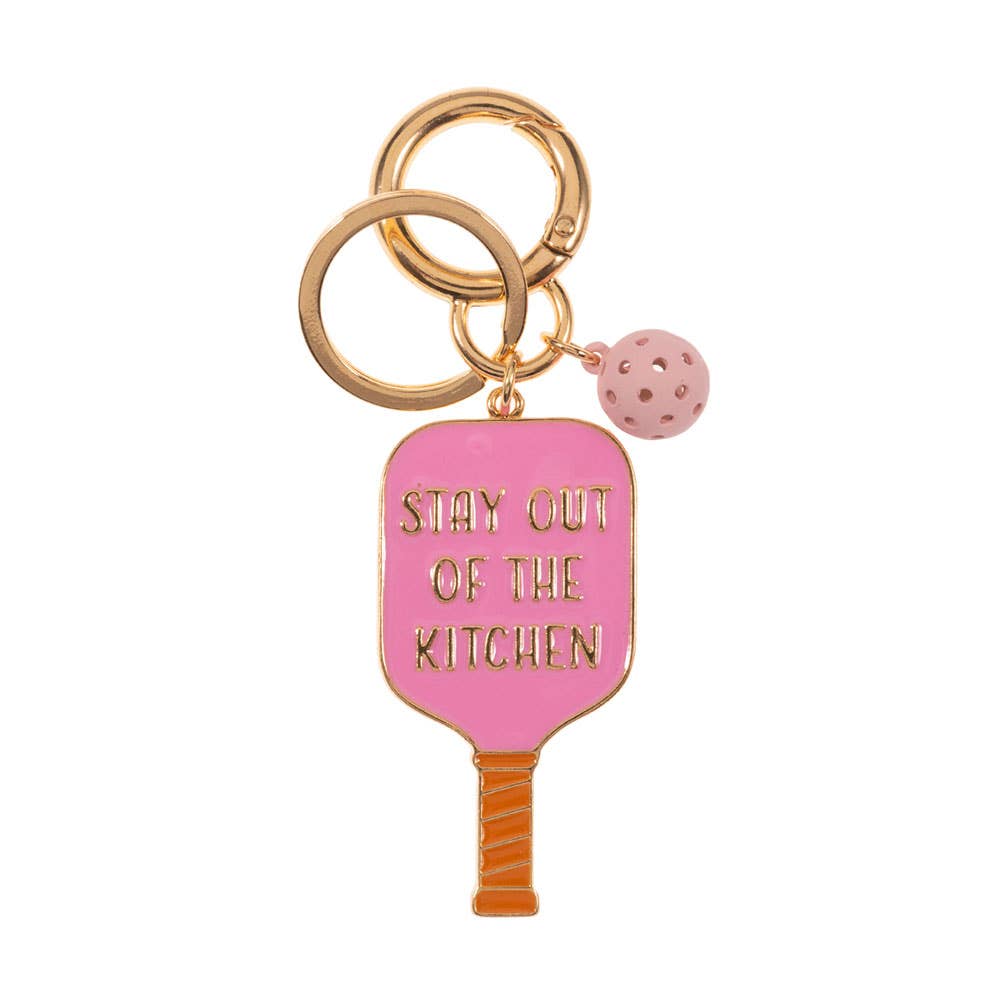 STAY OUT OF THE KITCHEN Pickleball Bag Charm - Pink