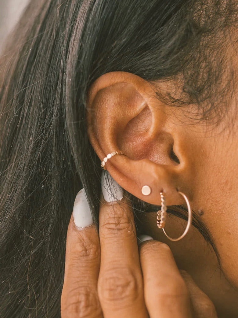 Poppy Hoop Earrings - Gold Filled 15mm