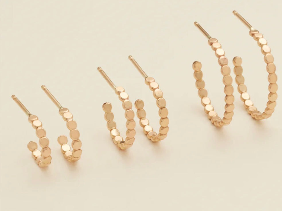 Poppy Hoop Earrings - Gold Filled 20mm