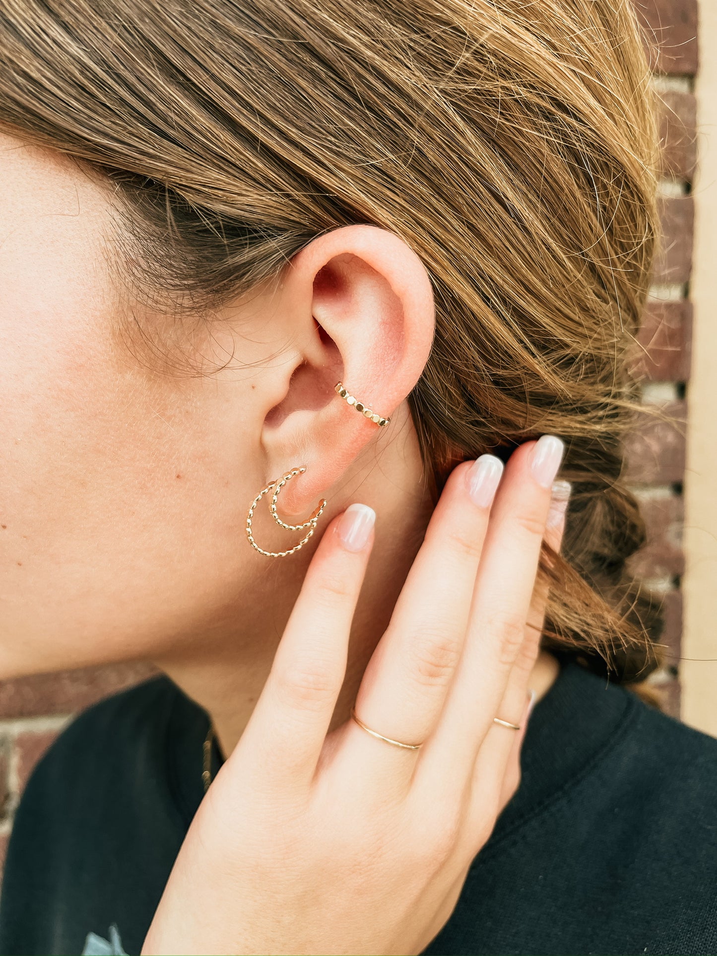 Poppy Hoop Earrings - Gold Filled 15mm