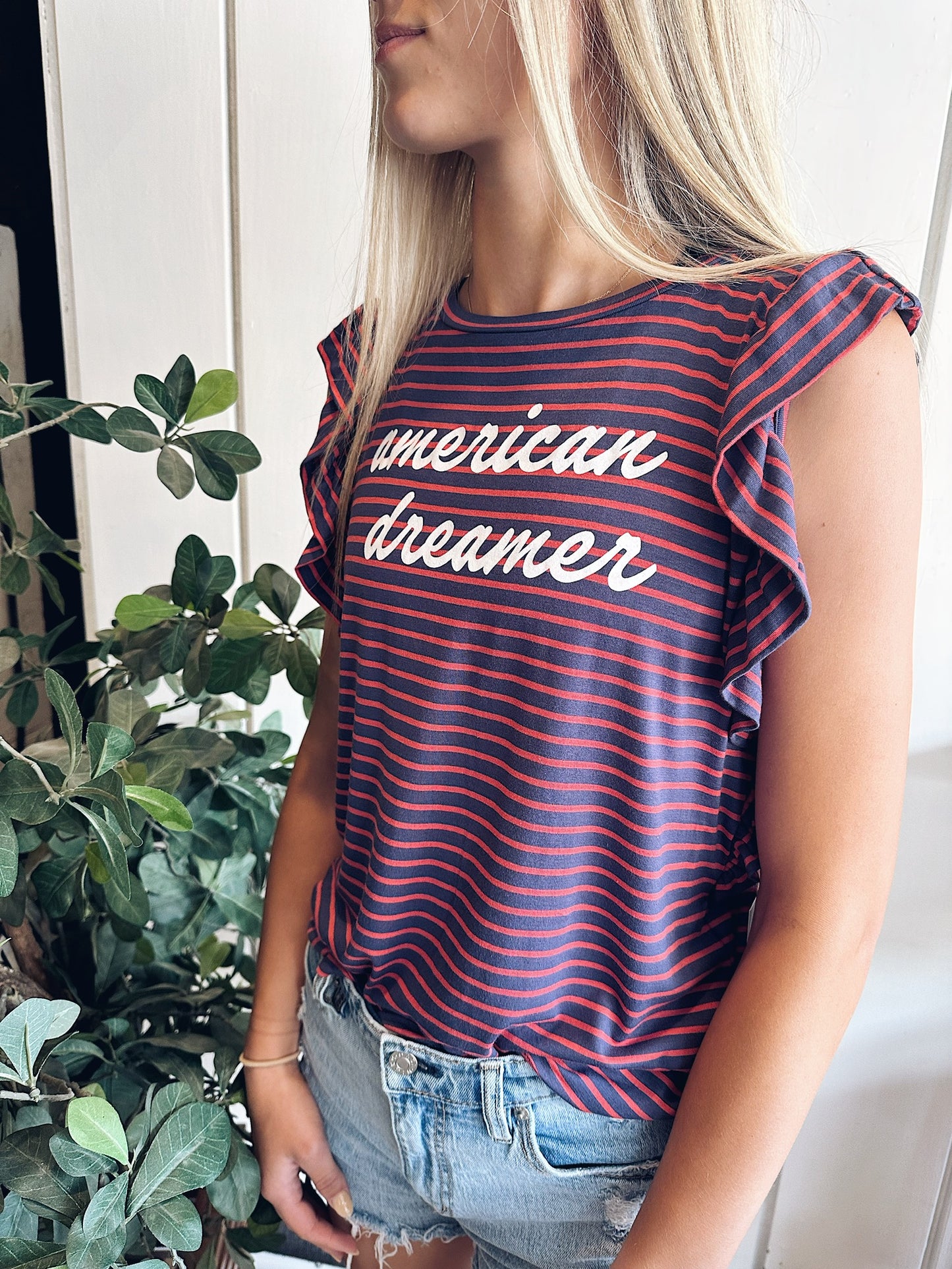 American Dreamer Ruffle Tee