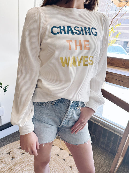 Chasing The Waves Ribbed LS
