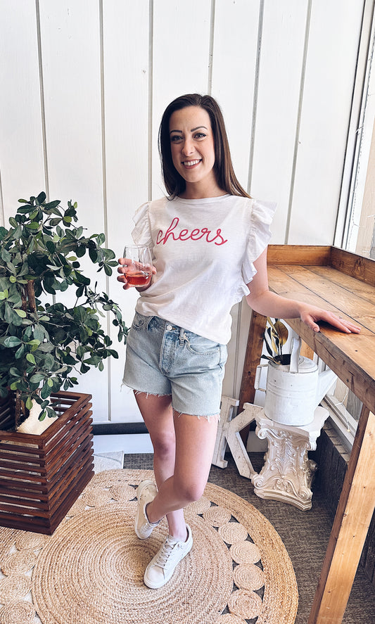 Cheers Ruffle Tee