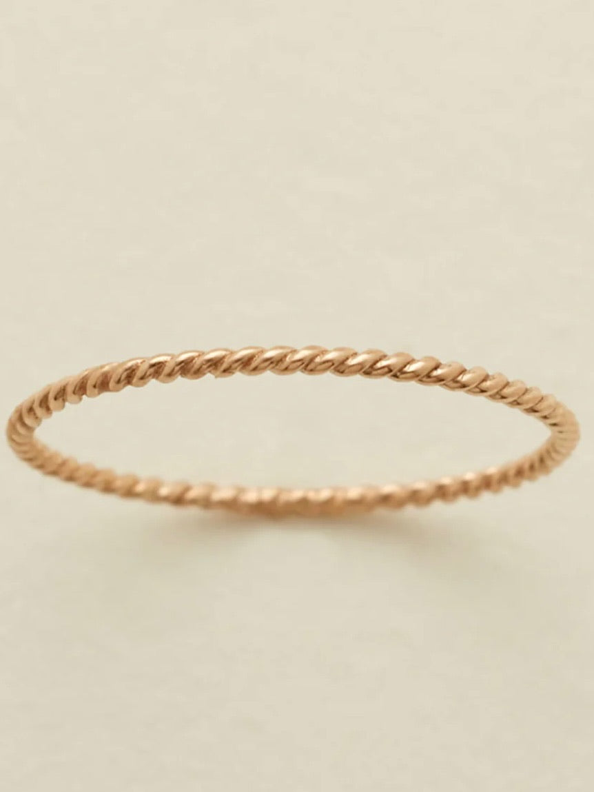 Braided Stacking Ring - Gold Filled