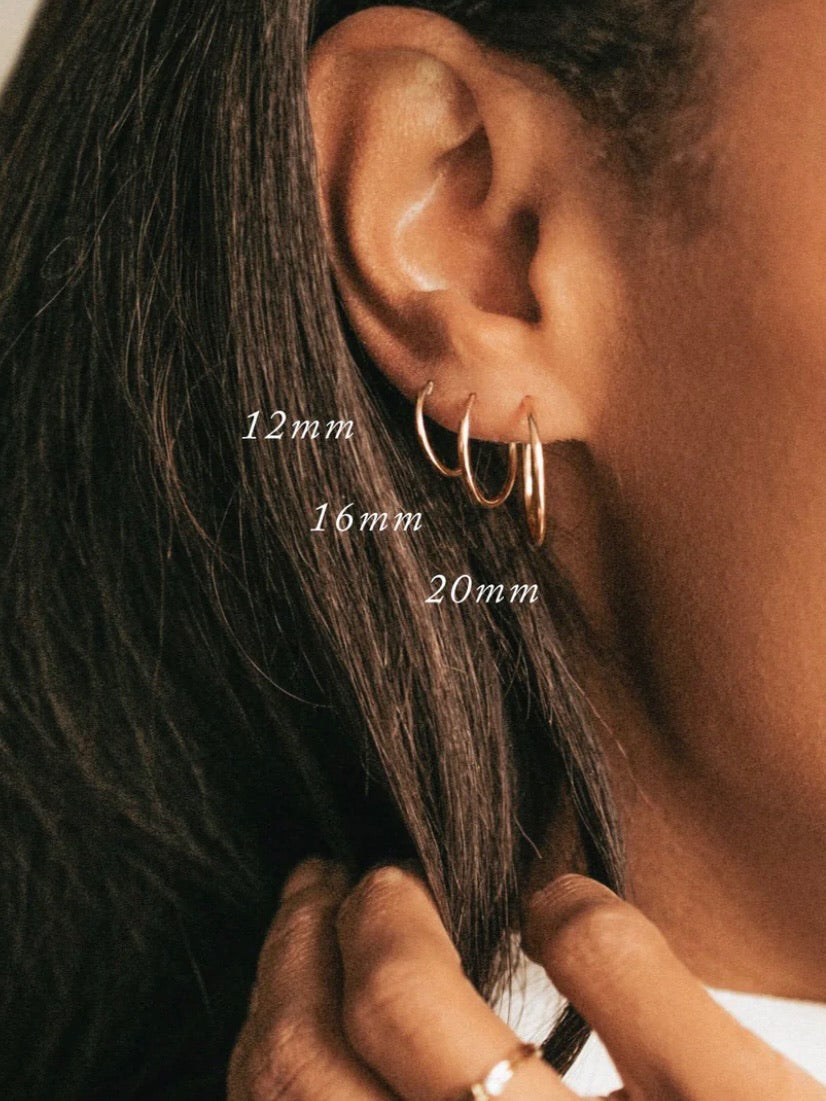 Live In Hoop Earrings - Gold Filled 16mm