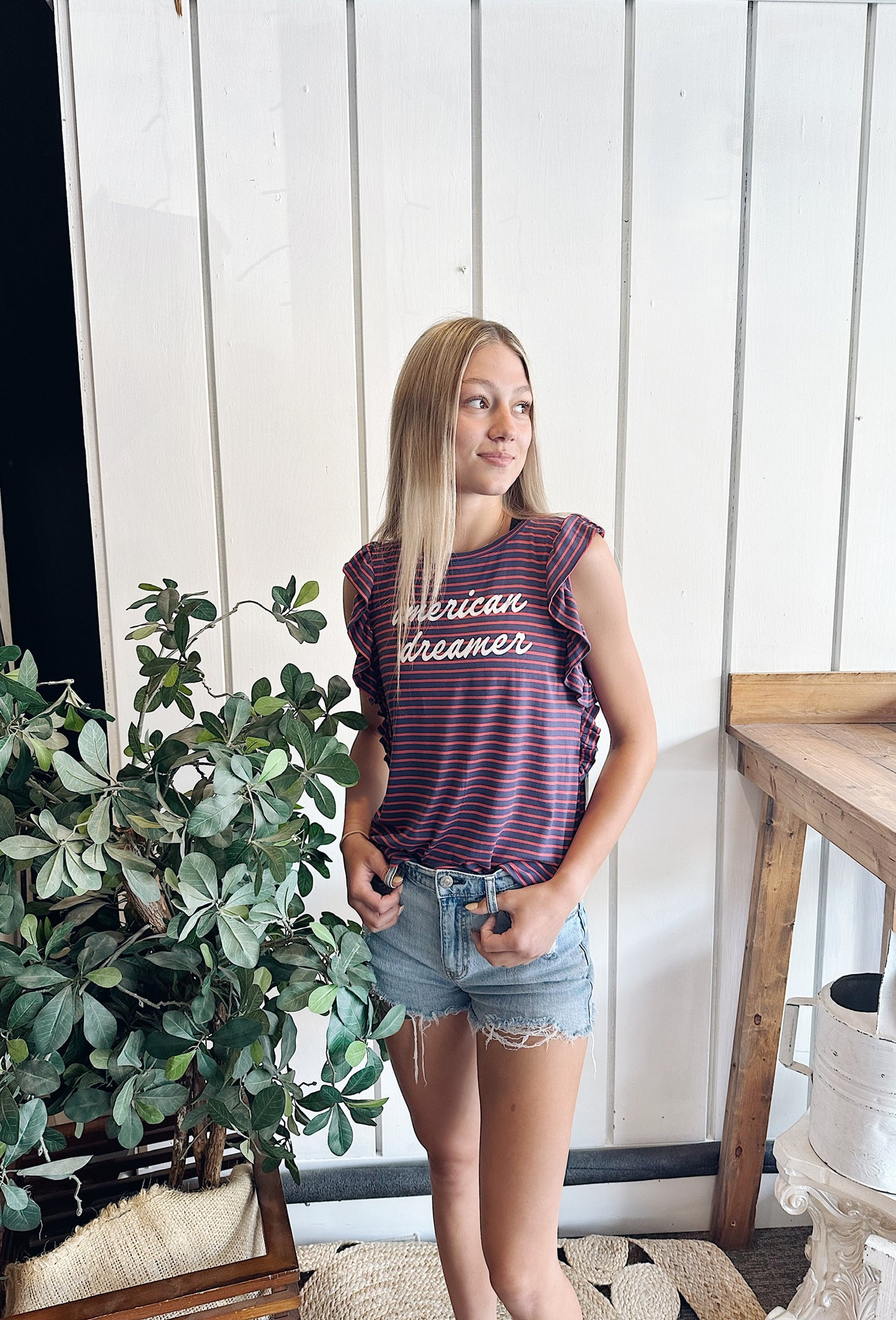 American Dreamer Ruffle Tee