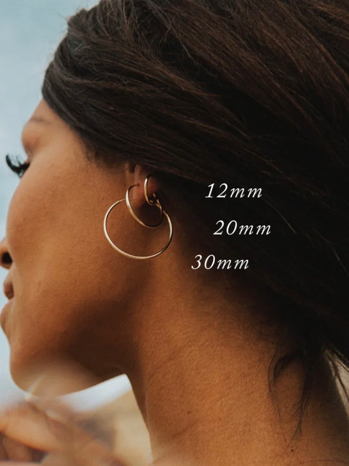 Live In Hoop Earrings - Gold Filled 30mm