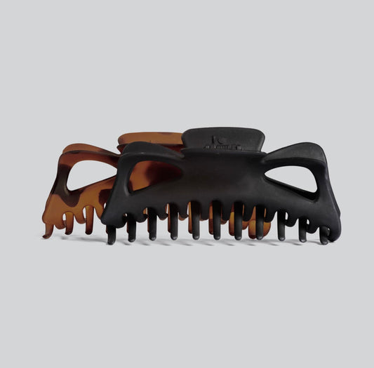 Recycled Plastic Jumbo Classic Claw Clips - Black & Tort