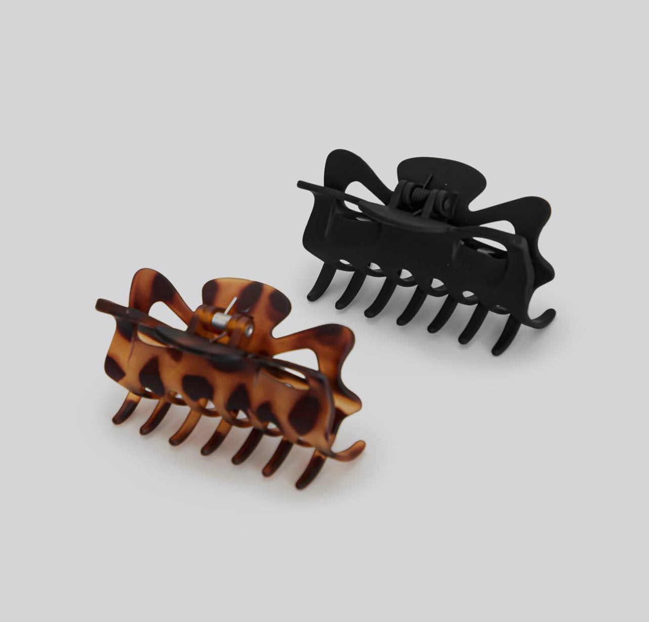 Recycled Plastic Large Claw Clip 2pc - Black & Tort