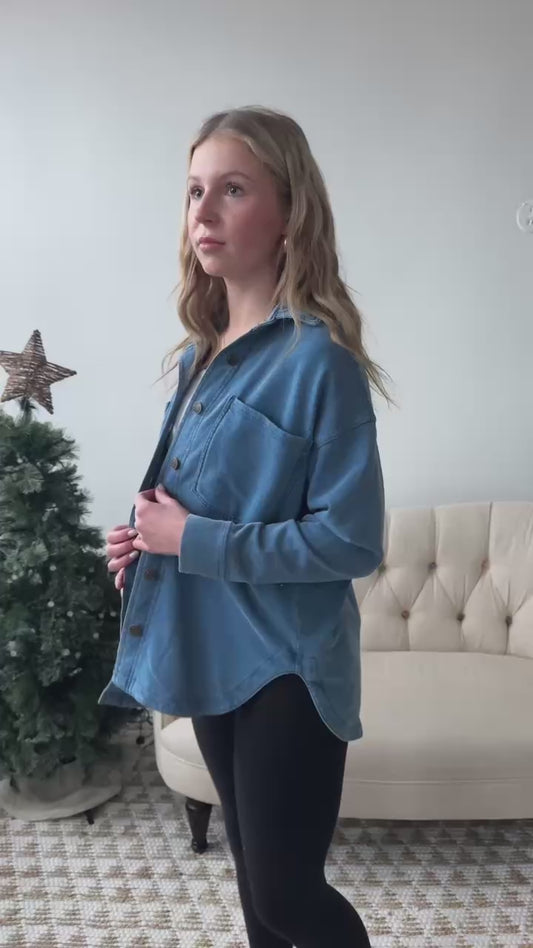 All Day Knit Denim Jacket - Vintage Indigo