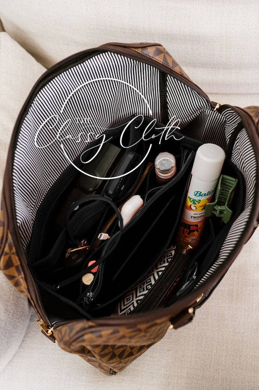 Tote Bag Purse Organizer Insert - Black