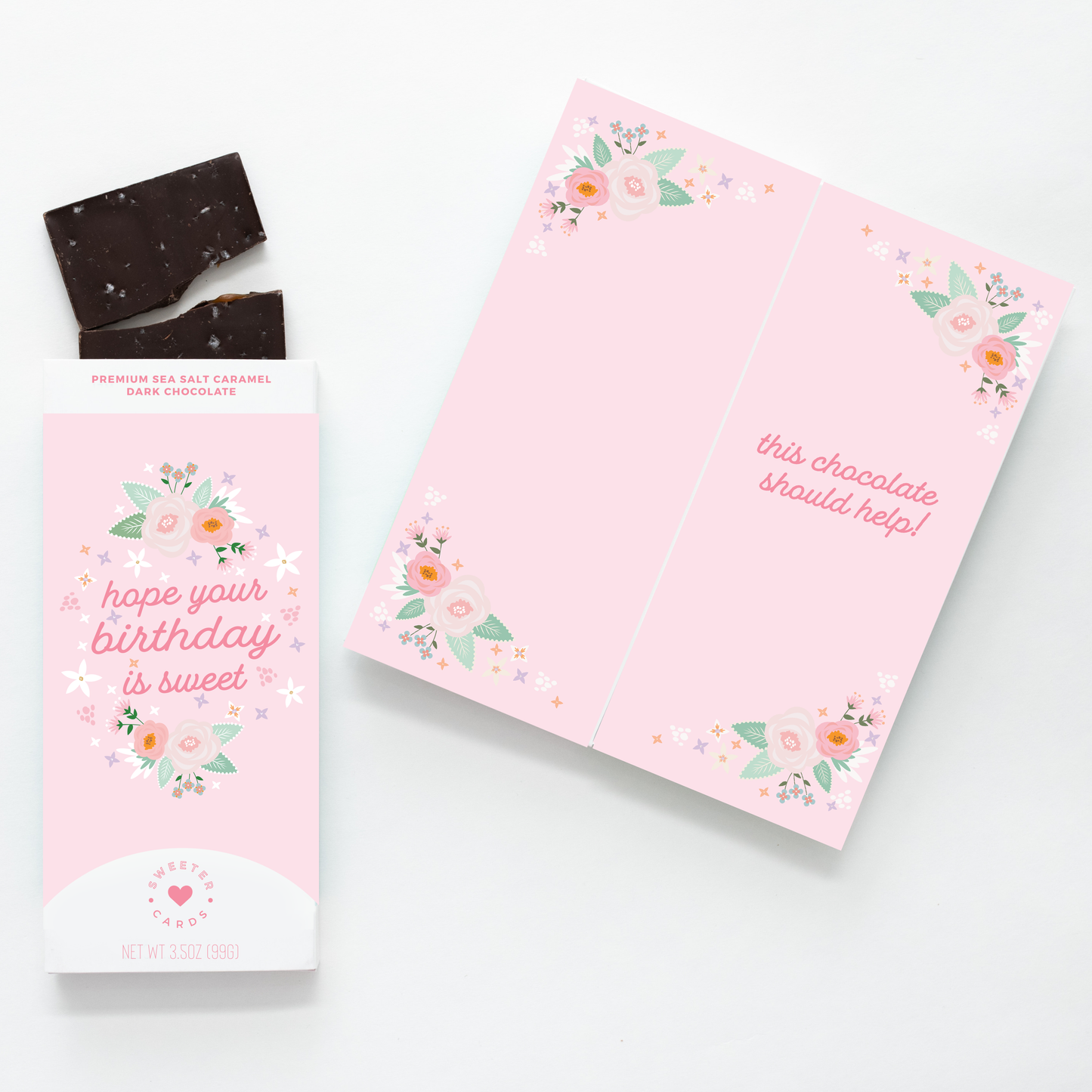 Hope your Birthday is Sweet–chocolate bar and greeting card!