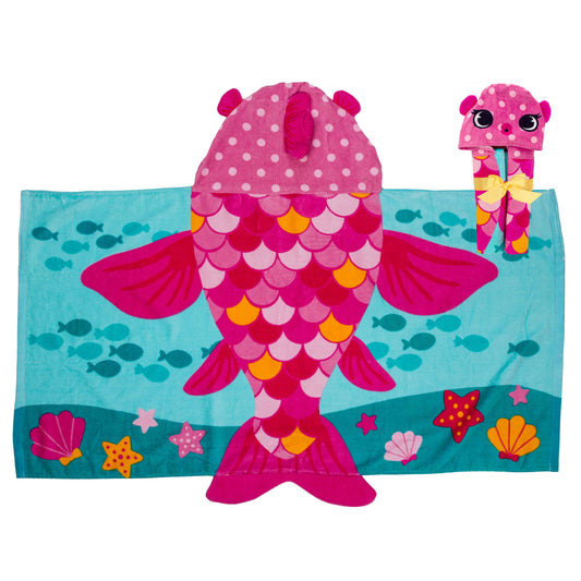 Fish Hooded Beach Towel