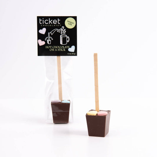 Valentine's Hot Chocolate on a Stick - Belgian Milk