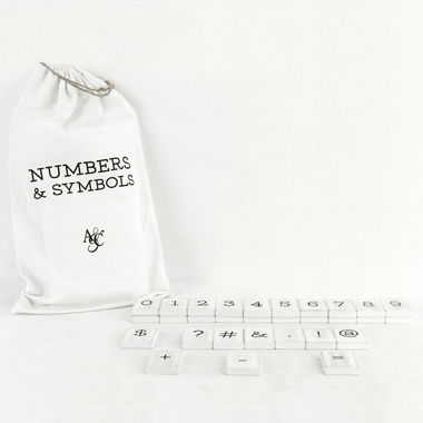Numbers & Symbols Bag, 30 pieces