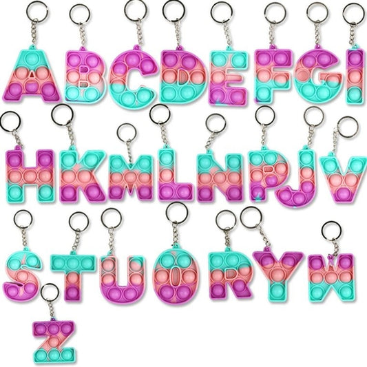 Pop Fidget Alphabet Keychain