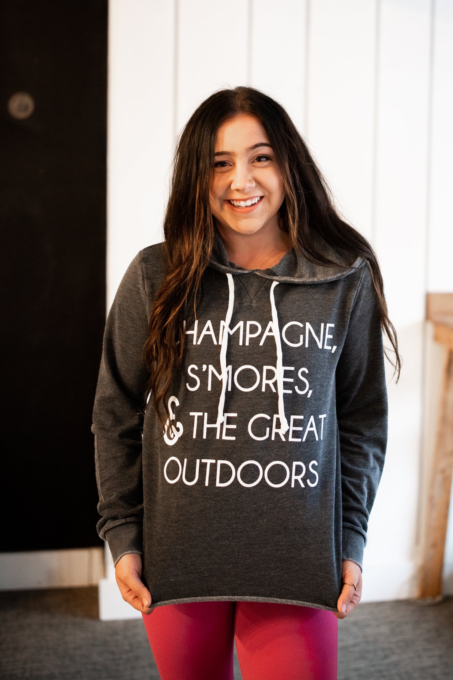 Champagne, Smores Hoodie - Charcoal