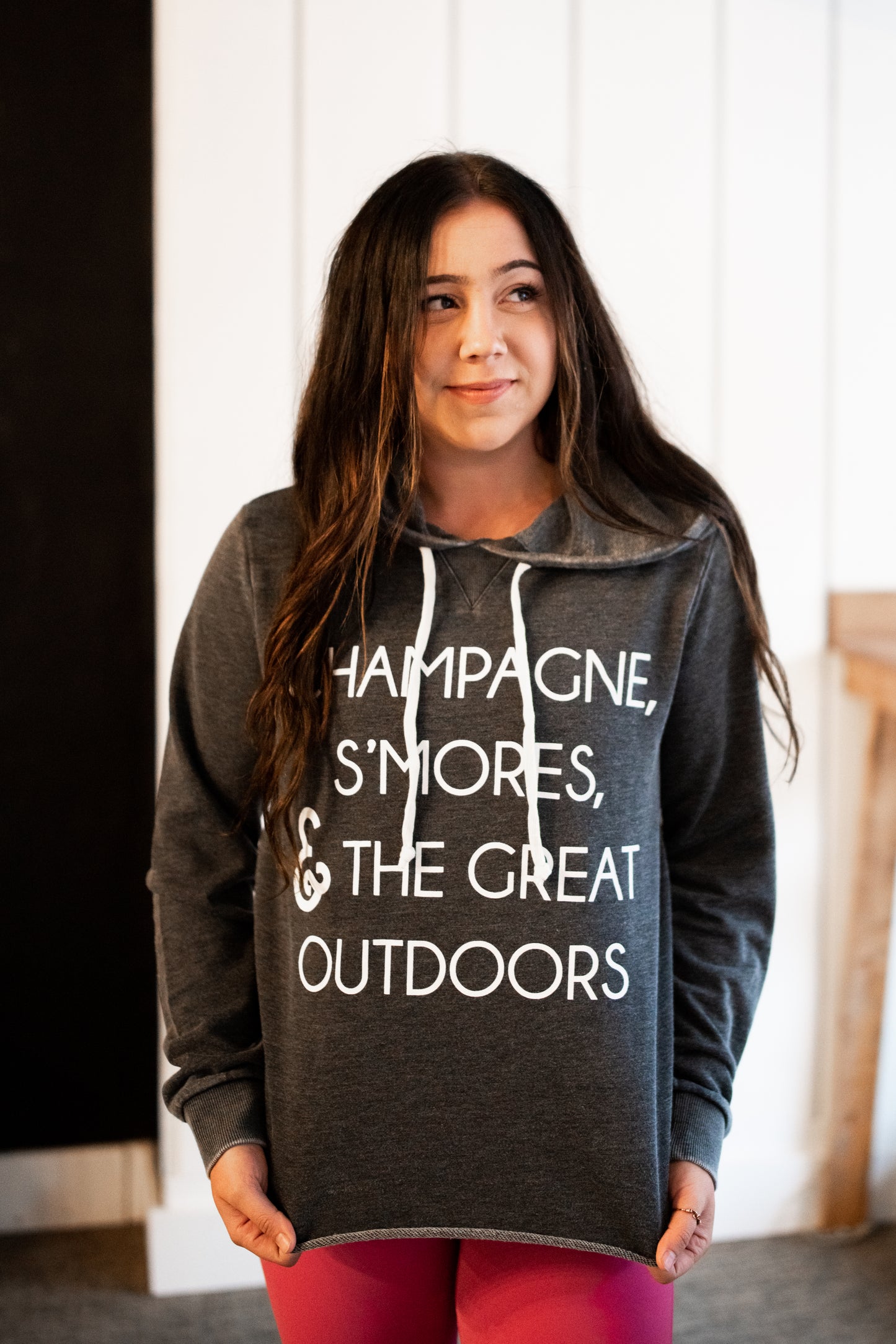 Champagne, Smores Hoodie - Charcoal
