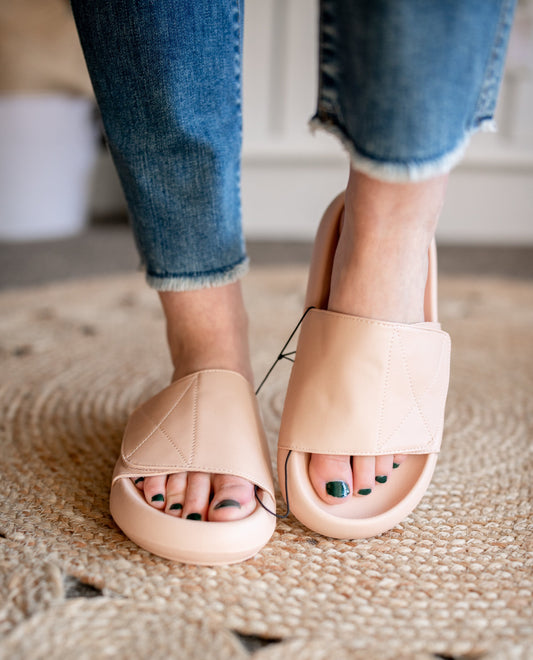 Basa Velcro Slides - Natural