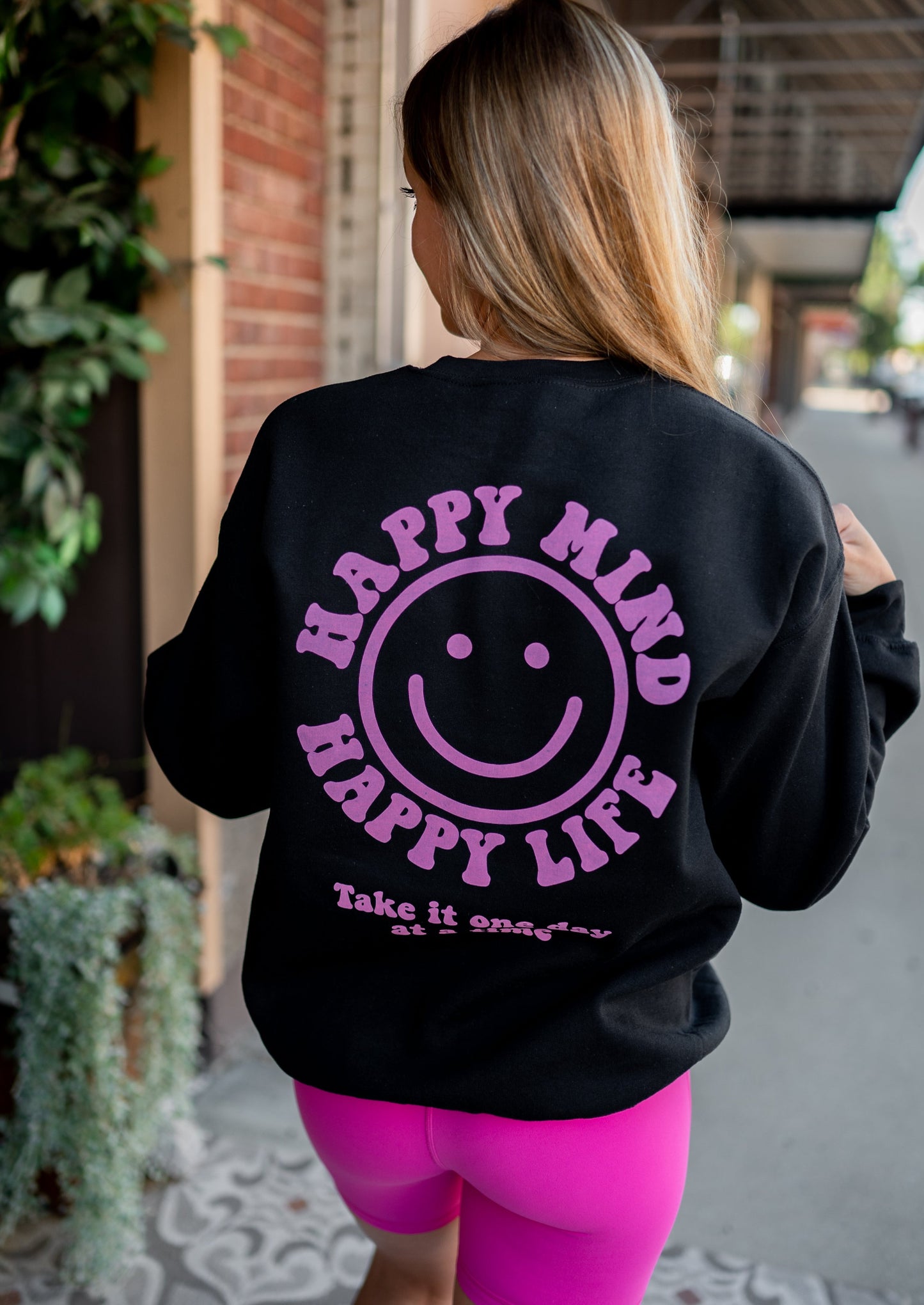 Happy Mind, Happy Life Crew Sweater